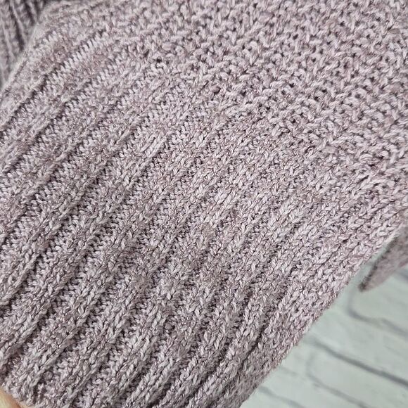 Maurices Mauve Solid High Neck Sweater Tank Top Relaxed Acrylic Sleeveless Layer - Picture 5 of 13